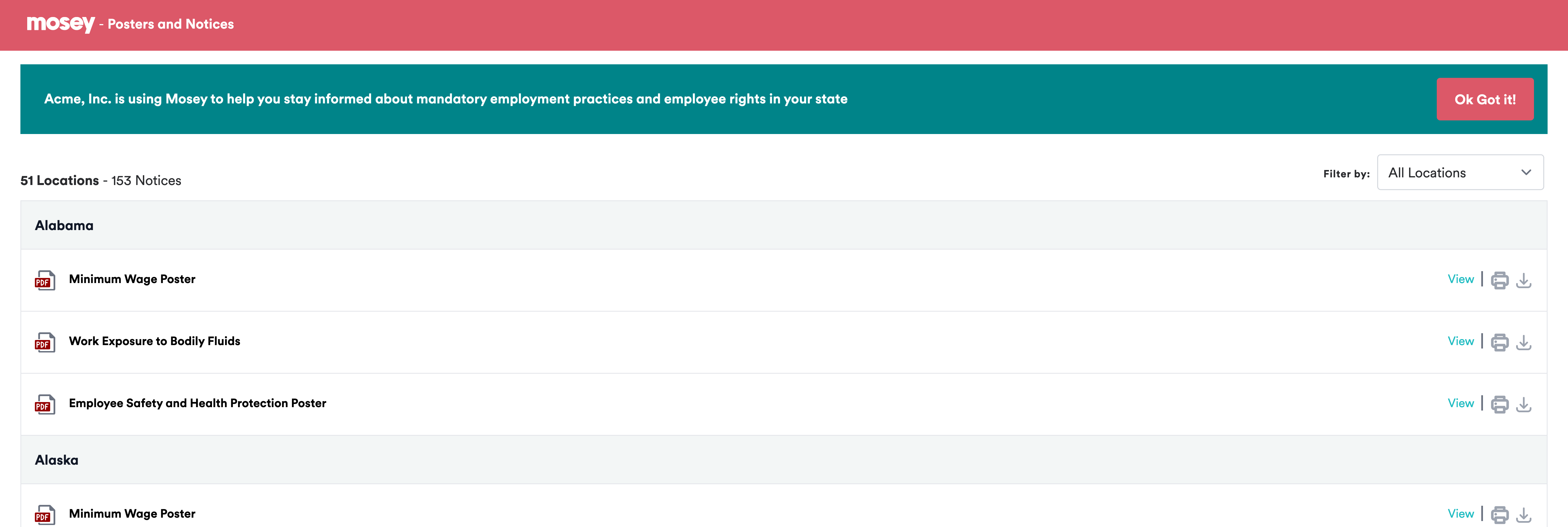 Inbox user interface