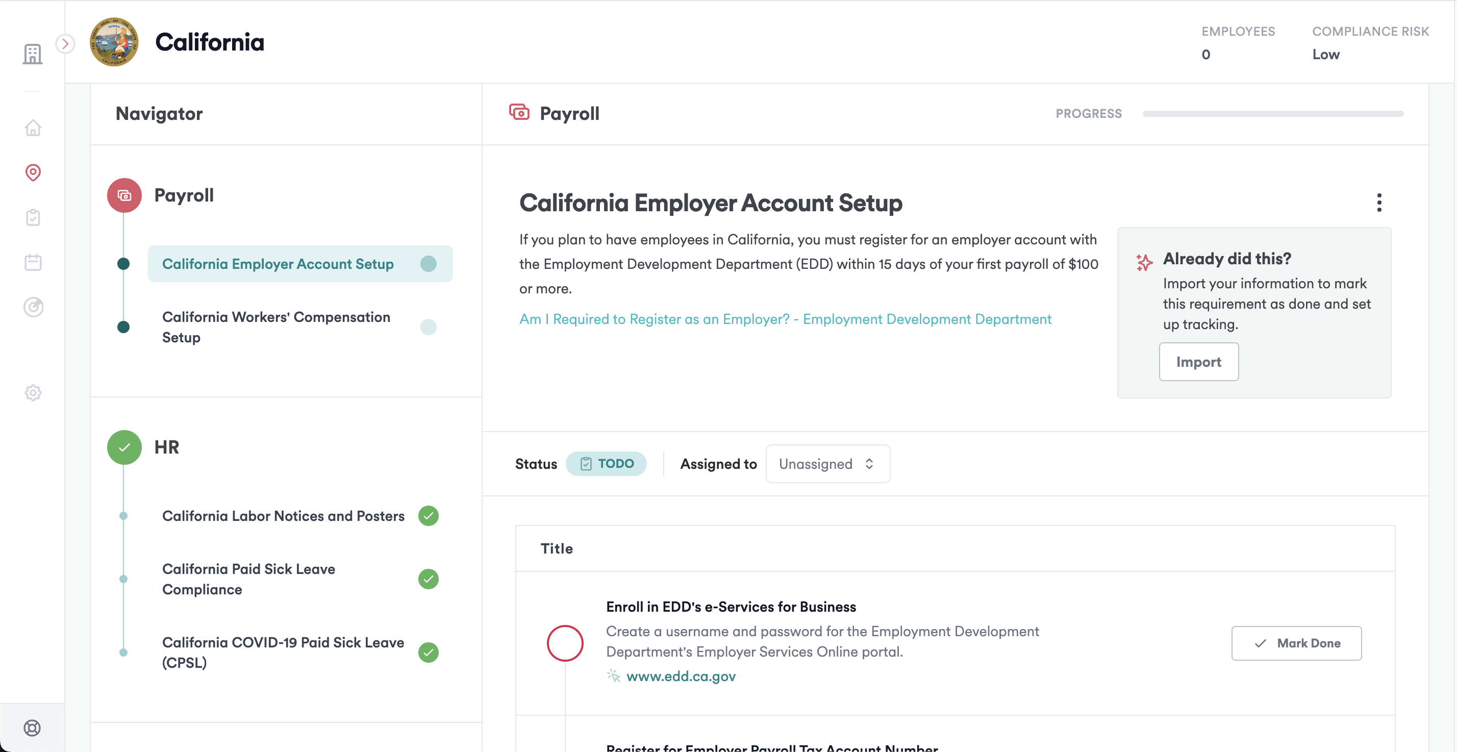 Inbox user interface